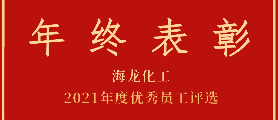 <strong>表彰！海龍化工2021年度優(yōu)秀員工優(yōu)秀部門(mén)評(píng)選</strong>
